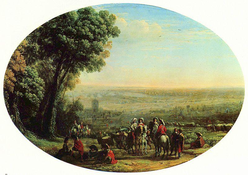 Claude Lorrain Belagerung von La Rochelle durch die Truppen Ludwigs XIII oil painting image